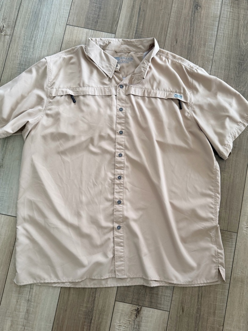 Drake Short-Sleeve Button-Up Shirt - Light Beige